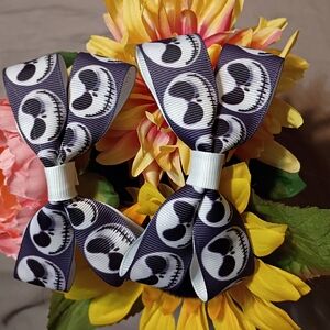 Nightmare Before Xmas Pair Hair Bows